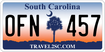 SC license plate OFN457