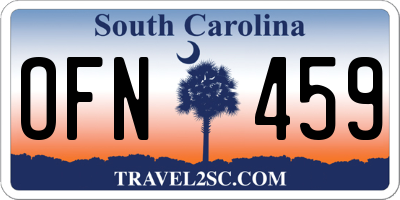 SC license plate OFN459