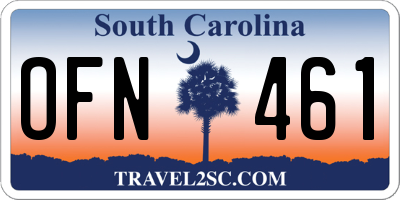 SC license plate OFN461