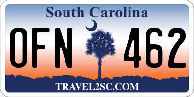 SC license plate OFN462