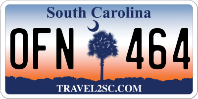 SC license plate OFN464