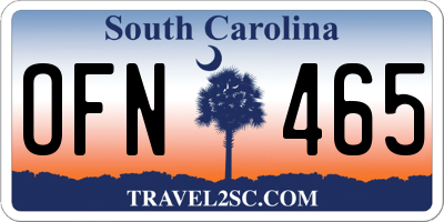 SC license plate OFN465