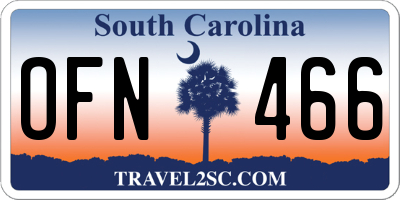 SC license plate OFN466