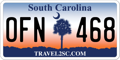 SC license plate OFN468