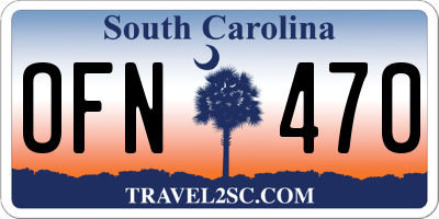 SC license plate OFN470