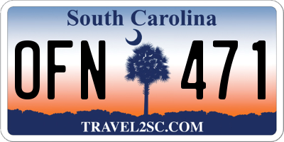 SC license plate OFN471