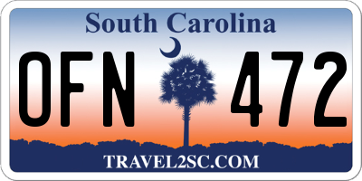 SC license plate OFN472