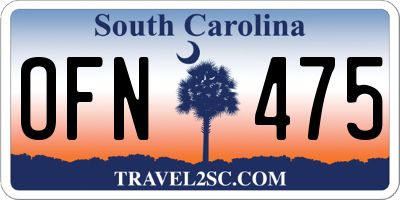 SC license plate OFN475