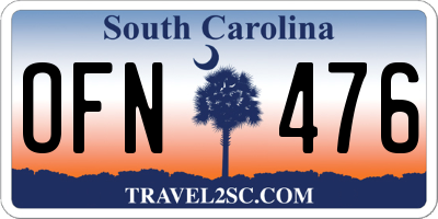 SC license plate OFN476