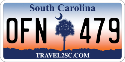 SC license plate OFN479
