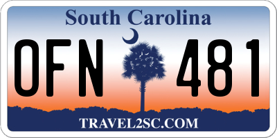 SC license plate OFN481