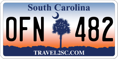 SC license plate OFN482
