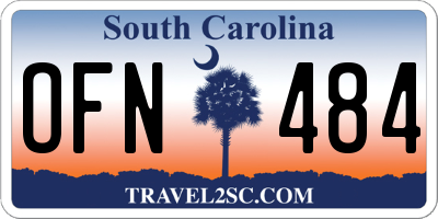SC license plate OFN484