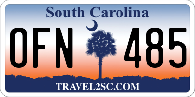 SC license plate OFN485