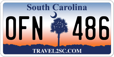 SC license plate OFN486