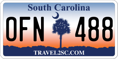 SC license plate OFN488