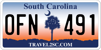 SC license plate OFN491