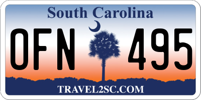 SC license plate OFN495
