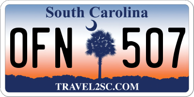 SC license plate OFN507