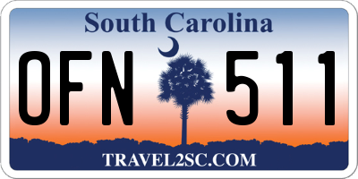 SC license plate OFN511