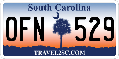 SC license plate OFN529