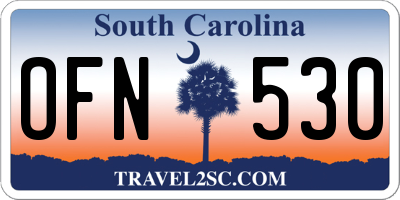 SC license plate OFN530
