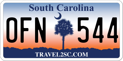 SC license plate OFN544