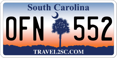 SC license plate OFN552