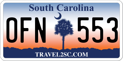 SC license plate OFN553