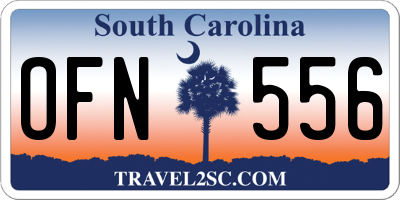 SC license plate OFN556