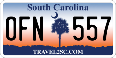 SC license plate OFN557