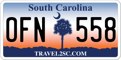 SC license plate OFN558
