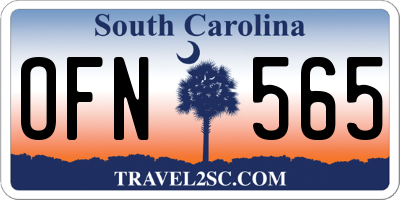 SC license plate OFN565