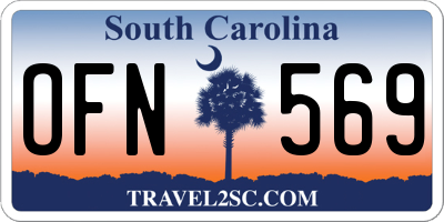 SC license plate OFN569