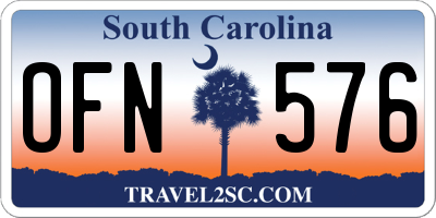 SC license plate OFN576
