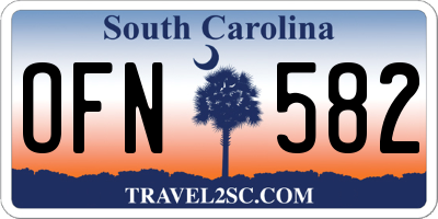 SC license plate OFN582