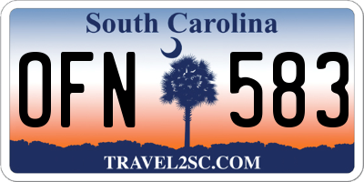 SC license plate OFN583