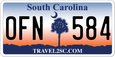 SC license plate OFN584