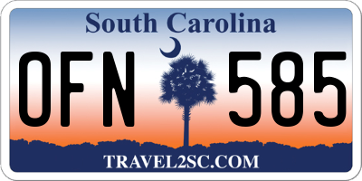 SC license plate OFN585