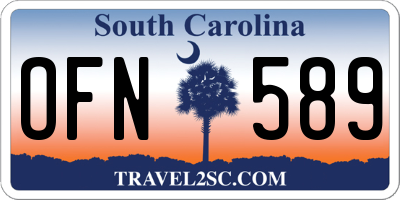 SC license plate OFN589