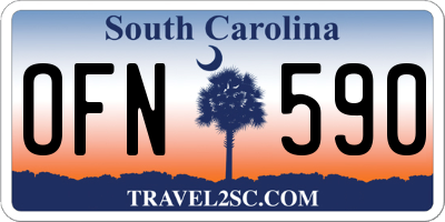 SC license plate OFN590