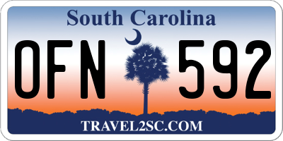 SC license plate OFN592