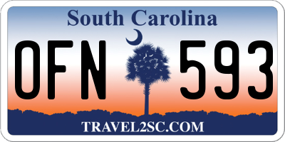 SC license plate OFN593