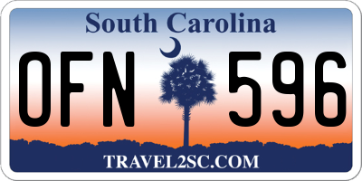 SC license plate OFN596