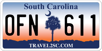 SC license plate OFN611