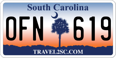 SC license plate OFN619