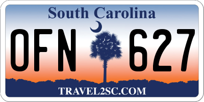 SC license plate OFN627