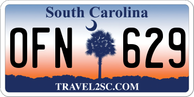 SC license plate OFN629