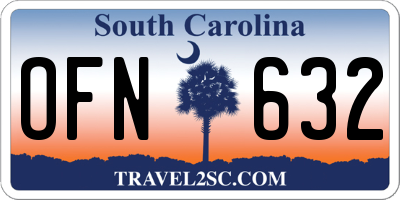 SC license plate OFN632