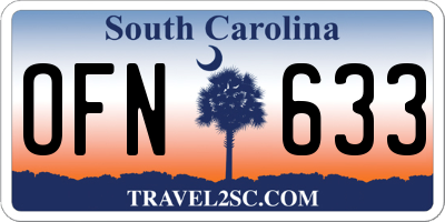 SC license plate OFN633